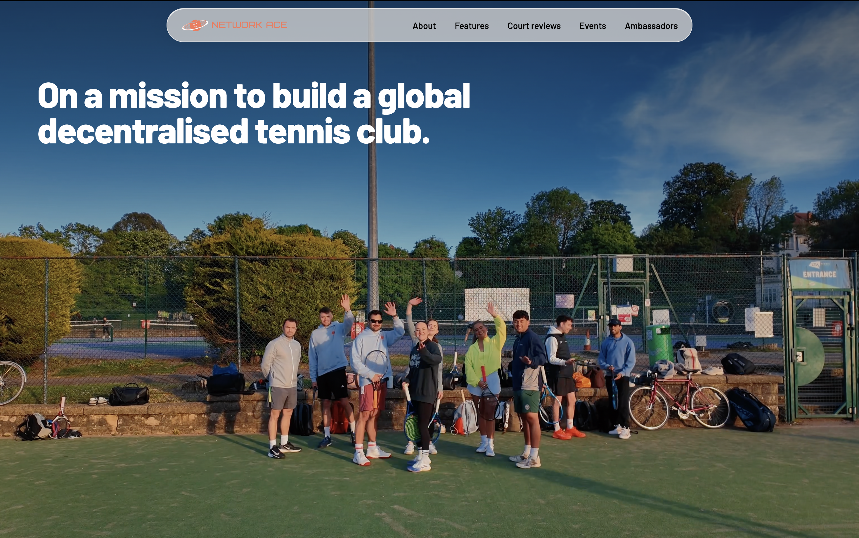 Network Ace landing page screenshort
